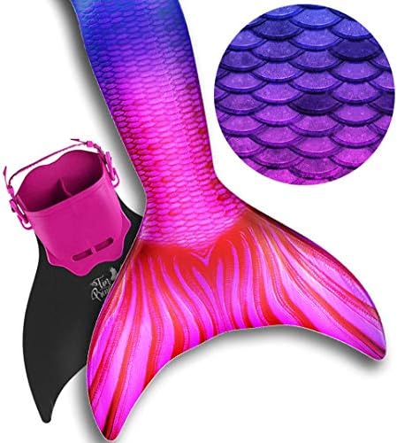 Fin Princess Mermaid Tails for swimming, includes Monofin, Bikini Swimsuit Set - Mermaid tail For Girls, Boys, & Kids