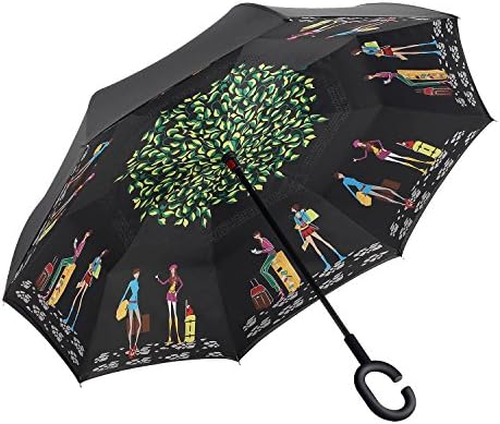 Aweoods Double Layer Inverted Umbrella Cars Reversible Umbrella (Travel)