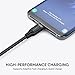 AUKEY USB C Cable 6ft Fast Charge, [2 Pack] Durable & Flexible Type C Charger Cable for Samsung Galaxy Note 9 S9 Note 8 S8 S8+, LG V30 V20 G6 G5, HTC U11/10 and More