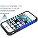Tekcoo Compatible for iPhone 5S Case/for iPhone SE Case/for iPhone 5 Case, [Tmajor Series] [Blue/Black] Shock Absorbing Hybrid Defender Rugged Cover Shell Hard Plastic Outer Rubber Silicone Inner