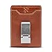 HOJ Co. Deacon ID BIFOLD Front Pocket Wallet-Full Grain Leather-Bifold Money Clip Wallet (Brown Smooth)