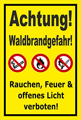 Melis-Folienwerkstatt Schild Waldbrandgefahr - 30x20cm - Bohrlöcher - 3mm Aluverbund â 20 VAR S00359-075-C