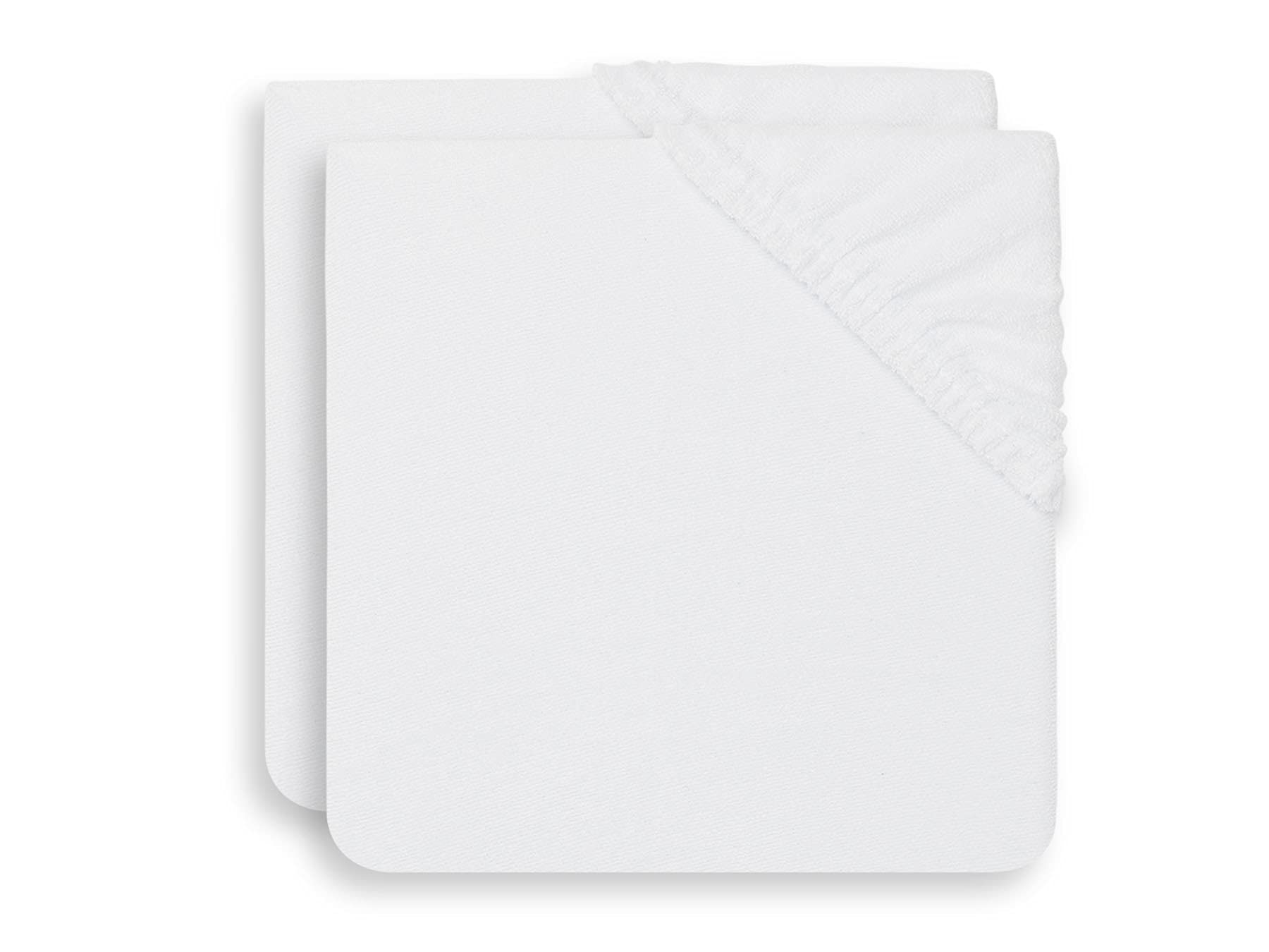 Jollein Changing Pad Cover Terry Cloth 50X70Cm White - 2 Count