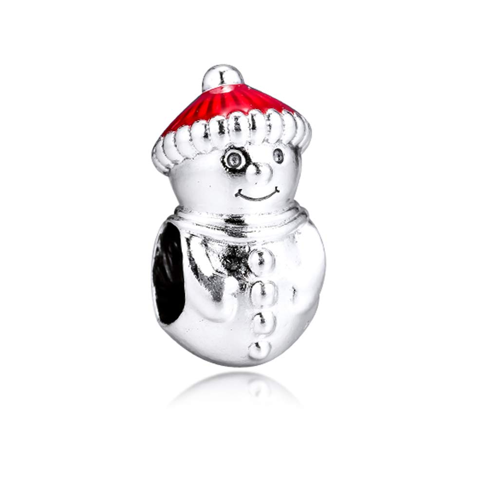 PANDOCCI 2019 Winter Snowman & Christmas Hat Bead 925 Silver DIY Fits for Original Pandora Bracelets Charm Fashion Jewelry