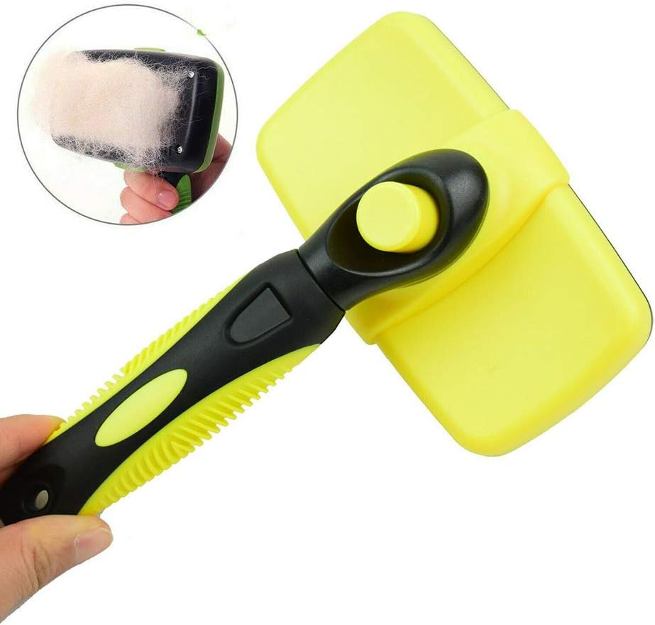 Dog Brush Professional Grooming Hair Slicker Shedding Long & Short Hair for pet Cats with Short to Long Hair Professional Soft Cleaning Deshedding Tool - Image 4