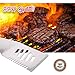 Yukon Glory™ 4 Piece Magnetic Grill Tools Set, Heavy Duty Stainless Steel, Contains Grill Fork, Basting Brush, Tongs and Multifunctional Spatula