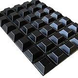 Rubber Feet for Electronics - 84 Pack - Black Rubber Feet Adhesive Rubber Bumper - Tall Square Self Stick Bumpers - Black Bumper Pads
