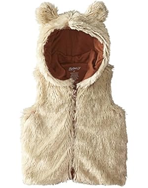 Little Girls' Shaggy Vest with Ears