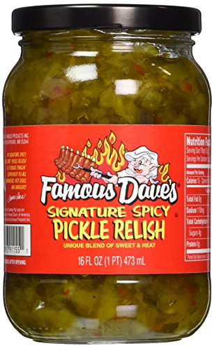 Famous Dave's Signature Spicy Pickle Relish 16oz Glass Jar (Pack of 3) - Thumbnail 5