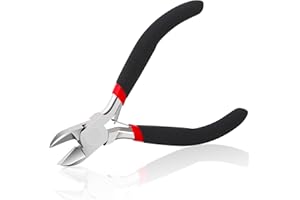 Billbotk Wire Cutters, Small Side Cutters Wire Cutting Tool Flush Cutting Pliers Wire Snips Plastic Nipper Tool for Crafts, Jewelry Making, Floral Wire, Zip Ties, Cable Ties