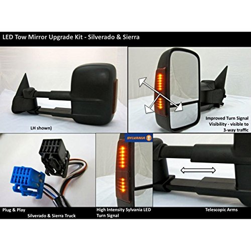 ECCPP Towing Mirrors Pair Set For 200306 Chevy Silverado 1500 2500 HD