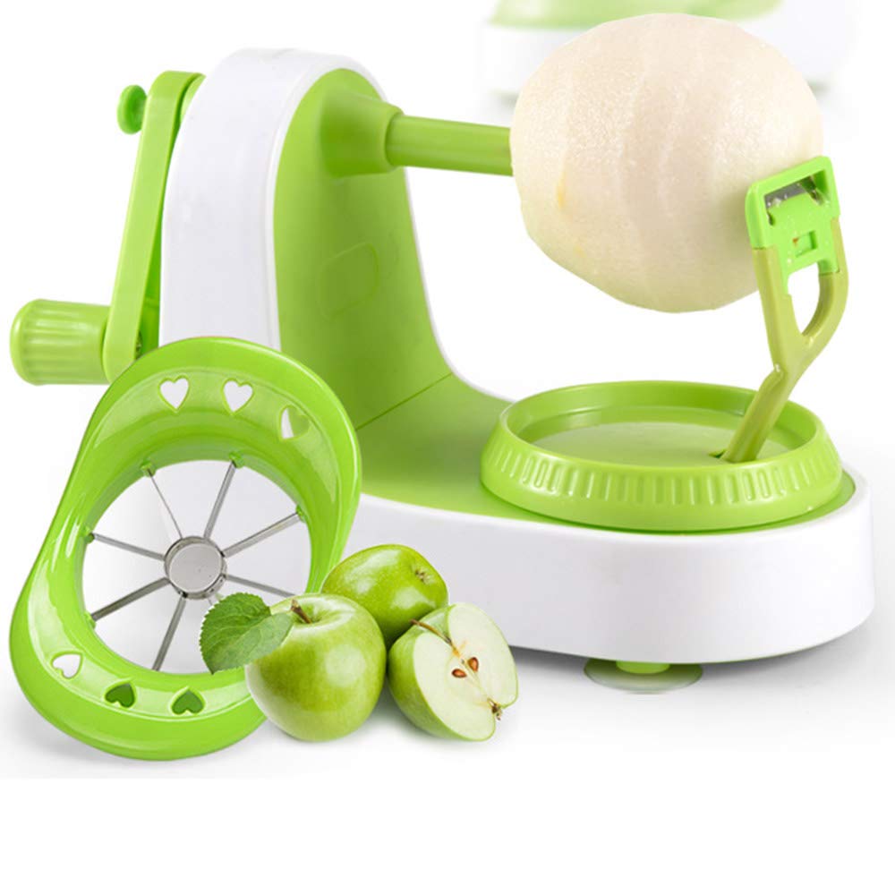 Apple Peeler, Multi-Function Fruit Peeler, Vegetable, Fruit Peeler, pear Potato Slice Movement, Peeling Machine Fast Manual Setting with 8 Blade Slicer Apple pear Peeler Five Seconds Peeling Machine