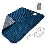 Veken XXL Electric Heating Pad with Fast-Heating Technology, Moist/Dry Heat, Auto Shut-Off and Machine Washable, 20