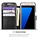 OCASE Galaxy S7 Case [Slim Fit] Leather Wallet Case with Screen Protector for Samsung Galaxy S7 Devices -Black