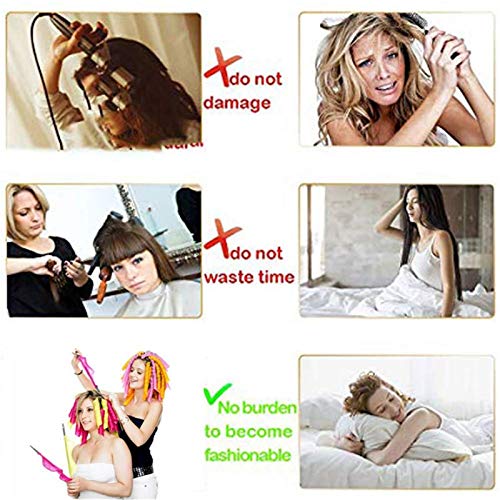 Magic Hair Curlers, 30 Pieces No Heat Hair Curlers Spiral Curlers with