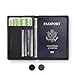 RFID Blocking Folding Leather Passport Holder Wallet For Men and Women - Black
