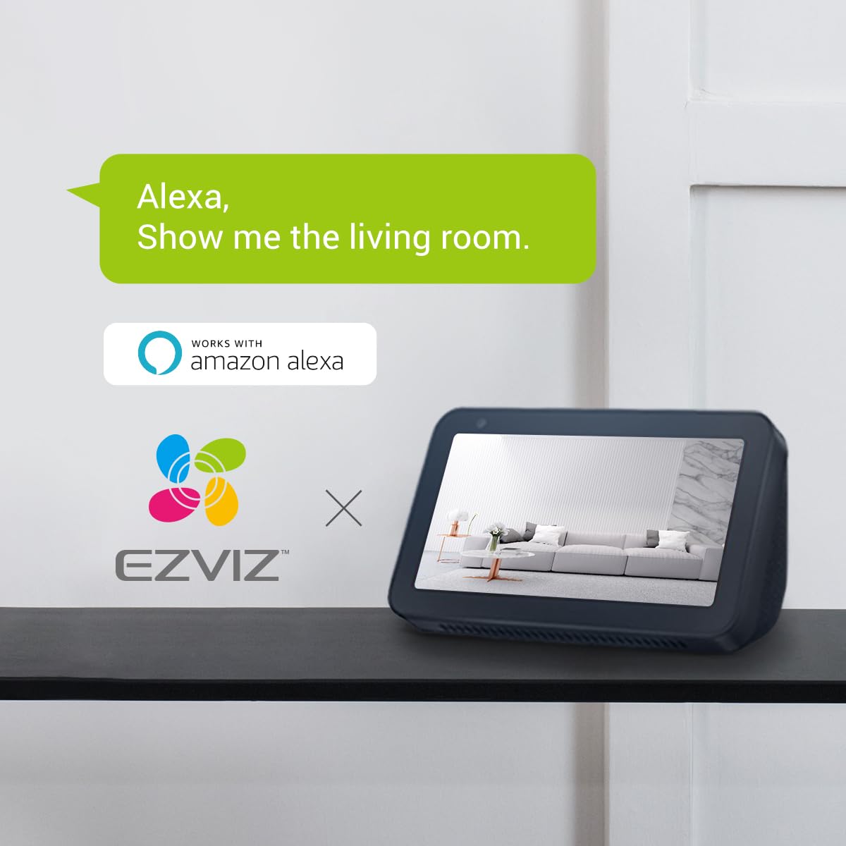 EZVIZ Indoor Security Camera 1080P WiFi Baby Monitor, Smart Motion Detection, Two-Way audio, 40ft Night Vision, Works with Alexa & Google Assistant(C1C)