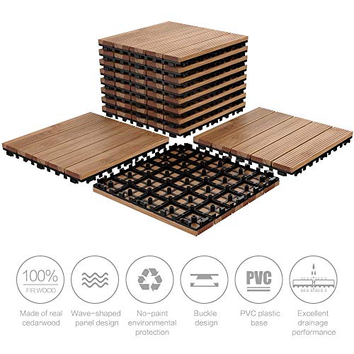 Yaheetech 12 X 12 Patio Pavers Decking Flooring Deck Tiles