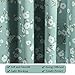 H.VERSAILTEX Country Aqua Floral Print Blackout Curtain for Bedroom - Thermal Insulated Ultimate Soft Textured Grommet Window Treatment Panel for Living Room, 52