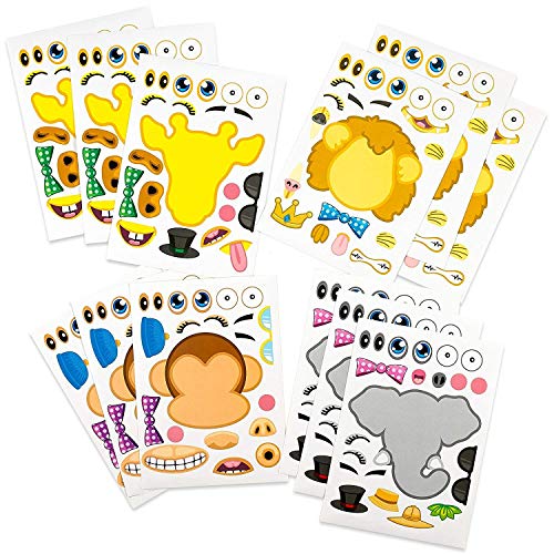 Kicko MakeaZoo Animal Sticker Book 12 Pack Stickers for Kids