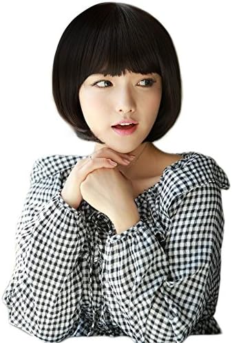 Amazon Beaton Japan ビートン ジャパン ショート ボブ 前髪ぱっつん ウィッグ フルウィッグ ヘアネット くし ヘアピン 付き B01 ブラック コスプレ 仮装 通販
