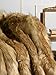 Best Home Fashion Platinum Frost Fox Faux Fur Full Throw Blanket - 58