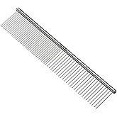 Andis 68550 Stainless-Steel Comb for Knots, Mats & Loose Hair Removal - Effective Dematting Tool, Comfortable, Lightweight, P