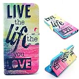 iPhone 6 Case,MANBO Latest Fashion Luxury PU Leather Folio Magnet Wallet Stand Case Cover For iPhone 6 4.7 inch - Live The Life You Love