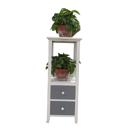 Soporte de Flores, Maceta Doble de Madera Maciza Rack Balcón Hogar ...