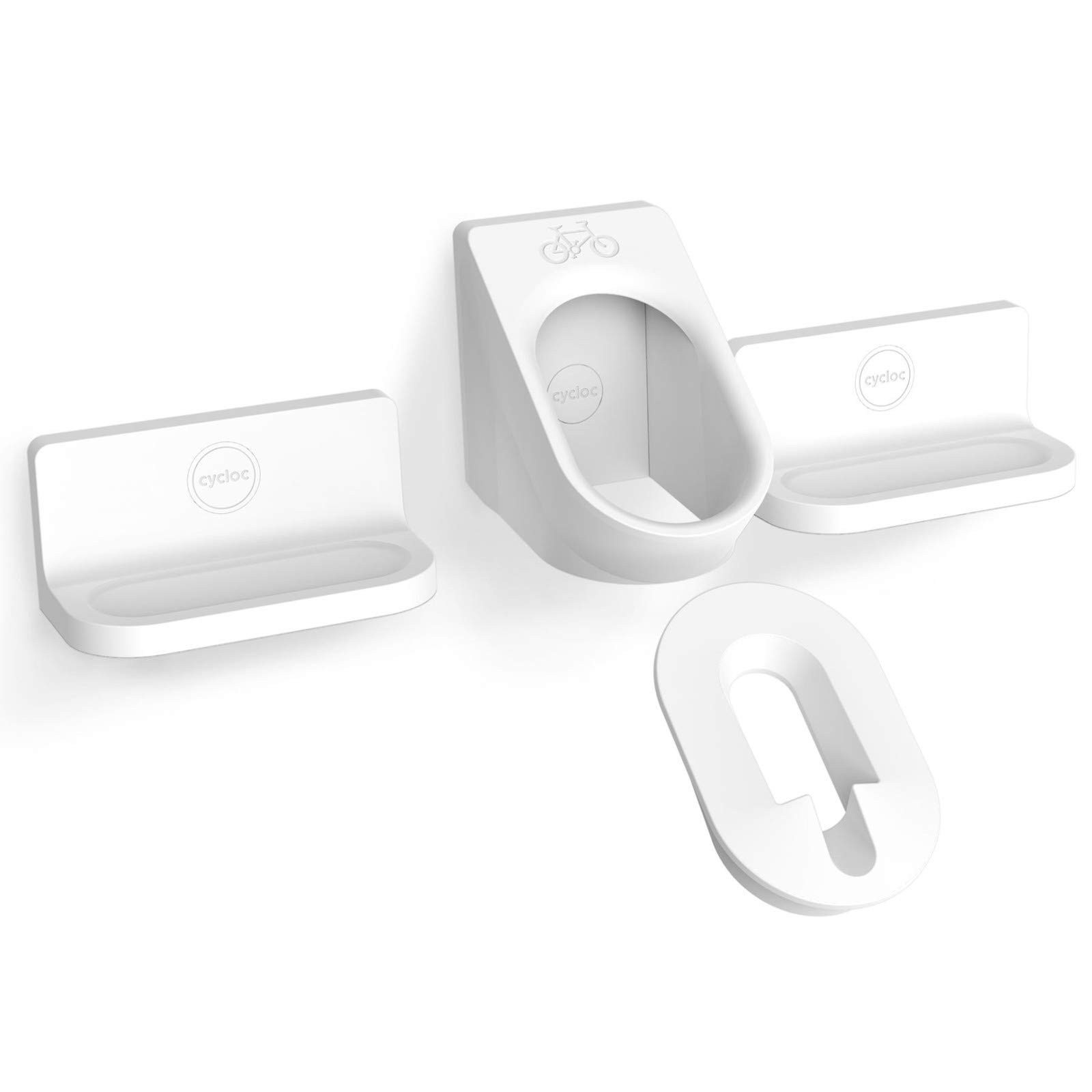 Cycloc Super Hero - Wall Mount Bike Storage Rack – Horizontal Pedal Hung Cycle Storage For Clipless Pedals - White