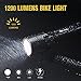 Bike Light Rechargeable USB - Te-Rich Ultra Bright 1200 Lumen Cree LED Flashlight Bicycle Headlight Mountain, Road Bike Cycling Torch - Taillight and Battery Included