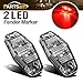 Partsam 2pcs LED Light 2 Diode Clear Lens/red Universal Mount Clearance Side Marker Trailer Assembly