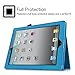 Fintie Folio Case for iPad 4th Generation (2012 Model), iPad 3rd Generation (2012 Model), iPad 2 (2011 Model) 9.7 inch Tablet - Smart Stand Protective Cover with Auto Sleep Wake, Blue