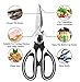 Kitchen Shears, M MH ZONE Premium Heavy Duty Multifunction Ultra Sharp Utility Kitchen Scissors with Sharp Blade Cover, Perfect Fathers Day Gifts (Black&White)