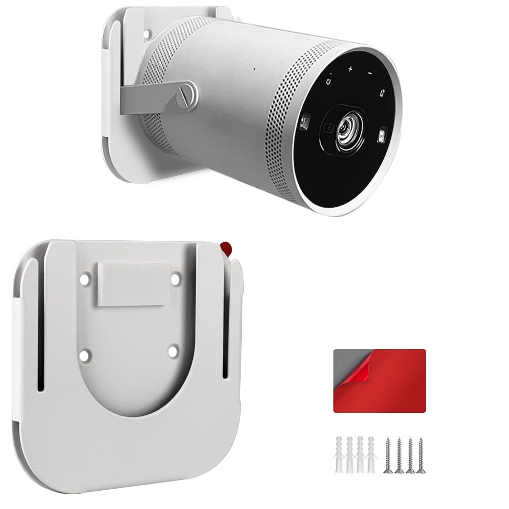 Photo 1 of Chanvoo Drill Free Wall Mount Compatible with Samsung Freestyle Projector Ceiling Mount, Freestyle 2 Accessories Steel Wall Mount Shelf (White)