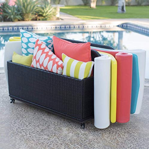 Resin Wicker Raft Caddy With Wheels - By DERMA PAD