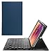 Fintie Keyboard Case for Samsung Galaxy Tab A 8.0 2017 Model T380/T385, Smart Slim Shell Stand Cover with Detachable Wireless Bluetooth Keyboard, Navy Blue