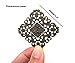 ALIMITOPIA Filigree Wrap Charm Pendant Connector,Metal Laminate Decoration Supplies for DIY Hairpin Headwear Earring Costume Jewelry Making Findings(30pcs with Silver,Bronze and Gold Colors)