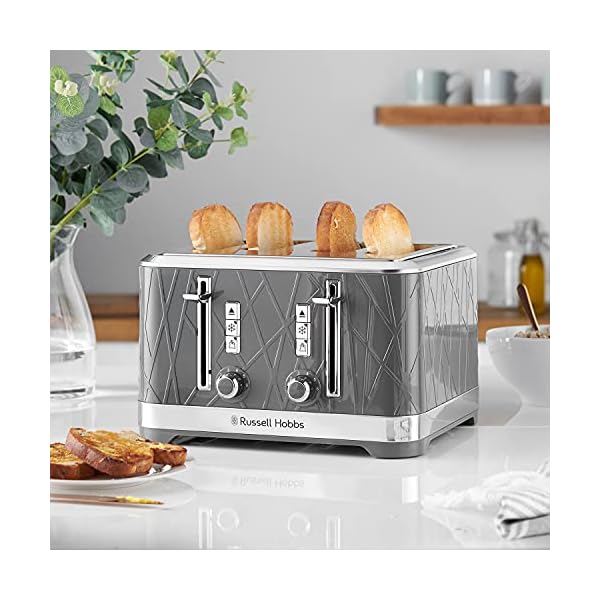 Russell-Hobbs-28102-Structure-Toaster-4-Slice-Contemporary-Design-Featuring-Lift-and-Look-with-Frozen-Cancel-and-Reheat-Settings-Grey Russell Hobbs 28102 Structure Toaster, 4 Slice - Contemporary Design Featuring Lift and Look with Frozen, Cancel and…