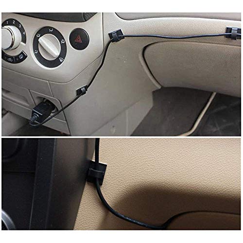 50pcs White Adhesive Cable Clips, Wire Clips,Car Cable Organizer,Cable Holder,Cable Wire Management,Cable Holder for Car,Office and Home(Included S Size M Size and L Size Cable Clips)