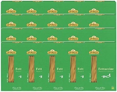 Organic Fettuccine Integrali (Whole Wheat) BIO Egg Pasta by Spinosi (Case of 20 Packages)