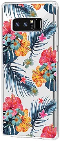 Samsung Galaxy Note 8 Case, TPU Silicon Flexible Slim Fit Soft Clear Edge Cute for Women Girl Bumper Flower Floral Shock Absorber Anti-Scratch Case For Samsung Galaxy Note 8