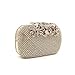 Gold Clutch Purses Classy Flower for Women Luxury Rhinestone Crystal Evening Clutch Bags Vintage Party (gold)