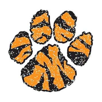 Glitter Tiger Paw Temporary Tattoos 100 Pack Spirit Stickers