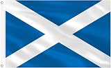 AhfuLife Scottish Flag 5ft x 3ft Double-Sided with Brass Grommets