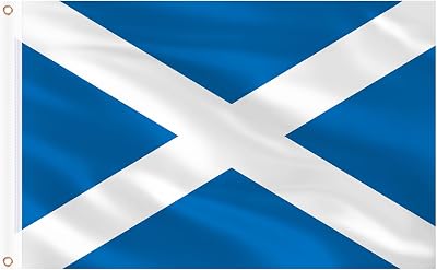 AhfuLife Scottish Flag 5ft x 3ft Double-Sided with Brass Grommets