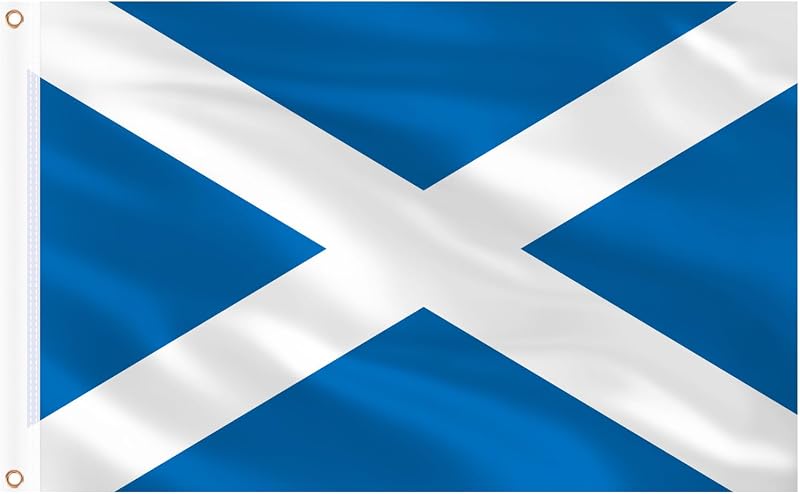 AhfuLife Scottish Flag 5ft x 3ft Double-Sided with Brass Grommets