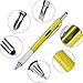 Zhanmai 16 Pcs Multitool Pens 6 in 1 Multi-tool Pen Set with Refills for Men's Birthday Gifts, Christmas Stocking Stuffers for Men Dad Husband (Gold,Black,Yellow,Silver)