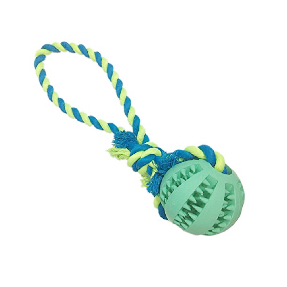 Dog Chew Toy Durable Non-Toxic Toy Balls for Small Dogs Soft Bouncy Rubber Dog Ball Launcher for aggressive chewers training Pet Dog Cat Exercise and Reward Toy