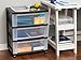 IRIS 3-Drawer Wide Cart, Black